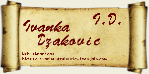 Ivanka Džaković vizit kartica